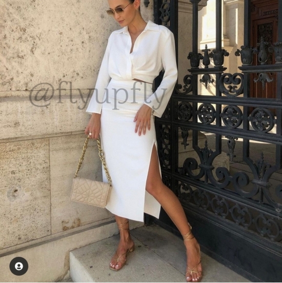 ZARA PLEATED LINEN BLEND BLOUSE WHITE SIZE S 7563/245 - Picture 8 of 14